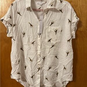 White giraffe button-up